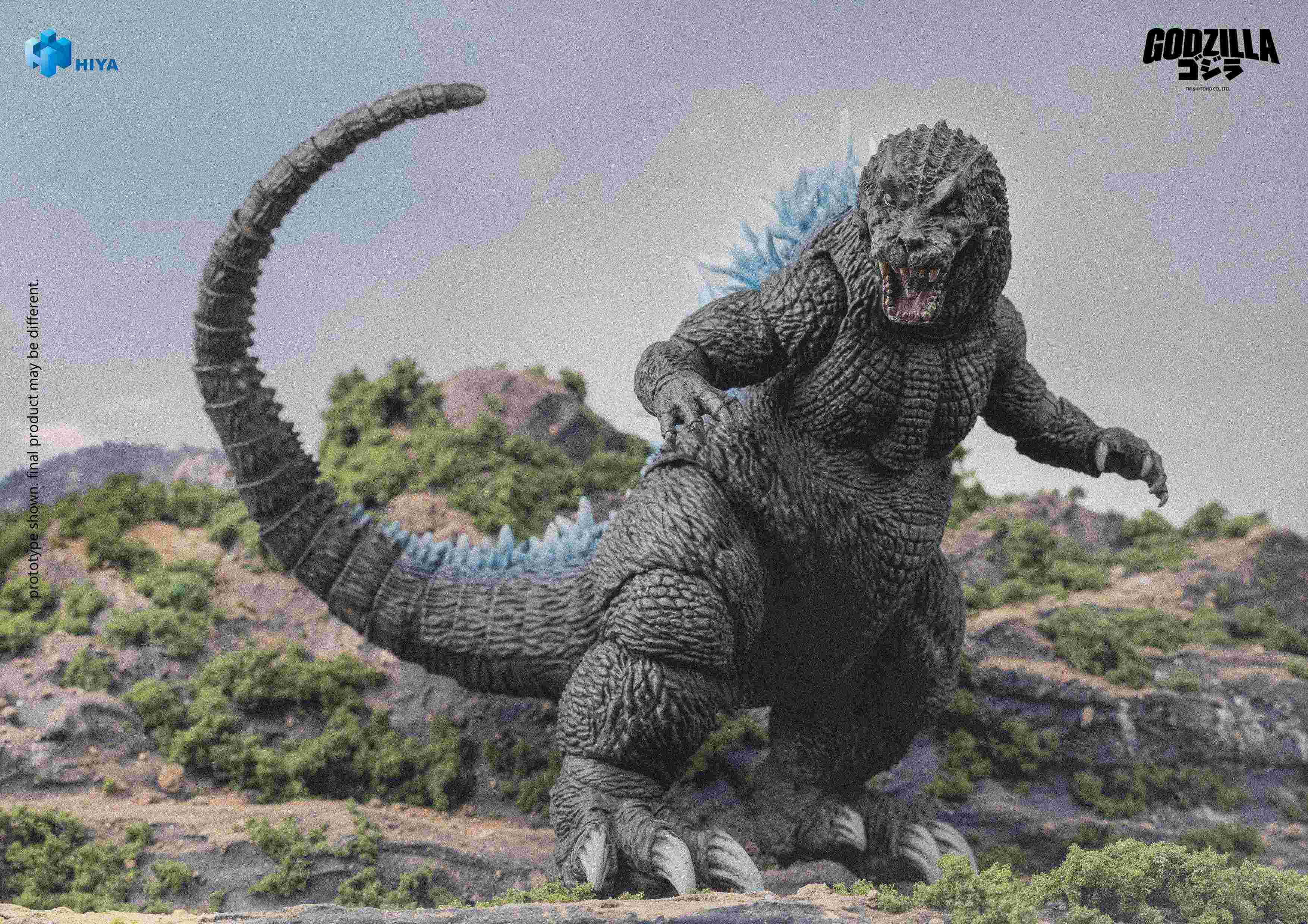 HIYA Exquisite Basic Series Non Scale 7 Inch Original Classic "Godzilla, Mothra and King Ghidorah: Giant Monsters All-Out Attack" (2001) Heat Ray Godzilla Action Figure