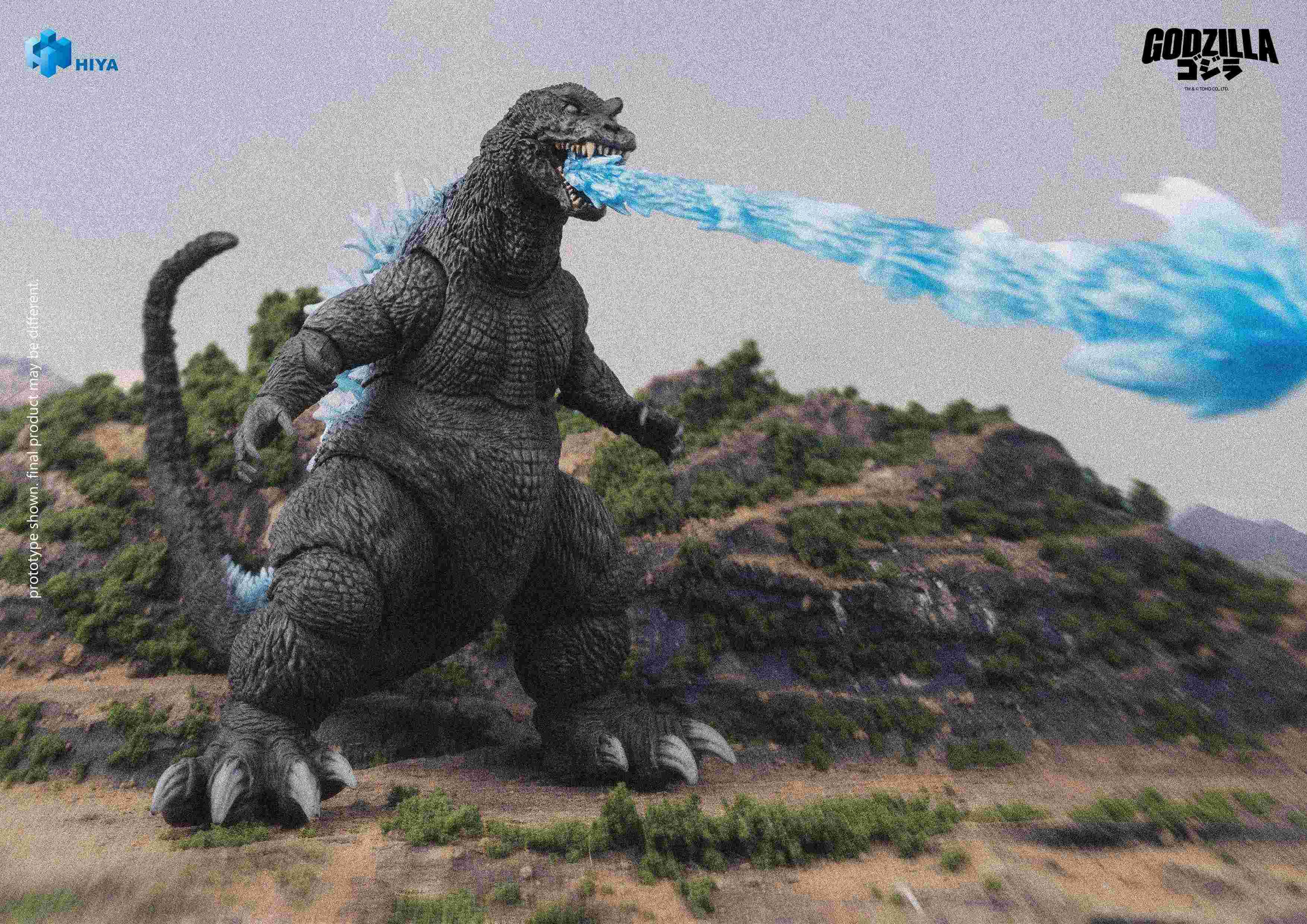 HIYA Exquisite Basic Series Non Scale 7 Inch Original Classic "Godzilla, Mothra and King Ghidorah: Giant Monsters All-Out Attack" (2001) Heat Ray Godzilla Action Figure