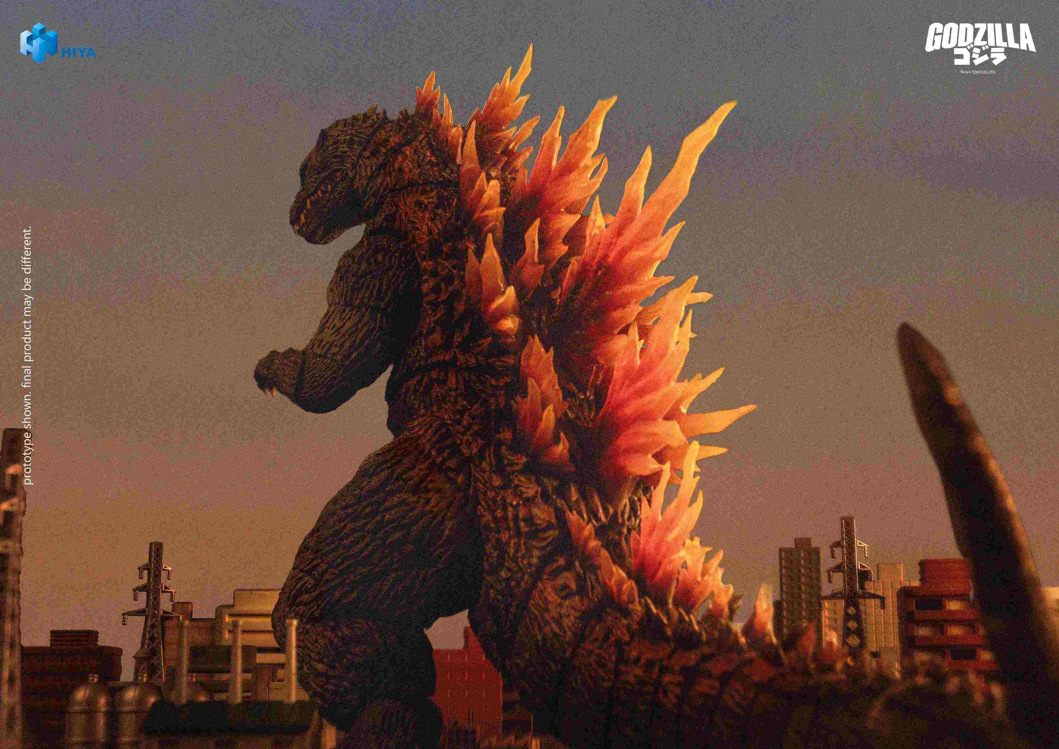 HIYA Exquisite Basic Series Non Scale 7 Inch "Godzilla 2000" Heat Ray Godzilla Action Figure