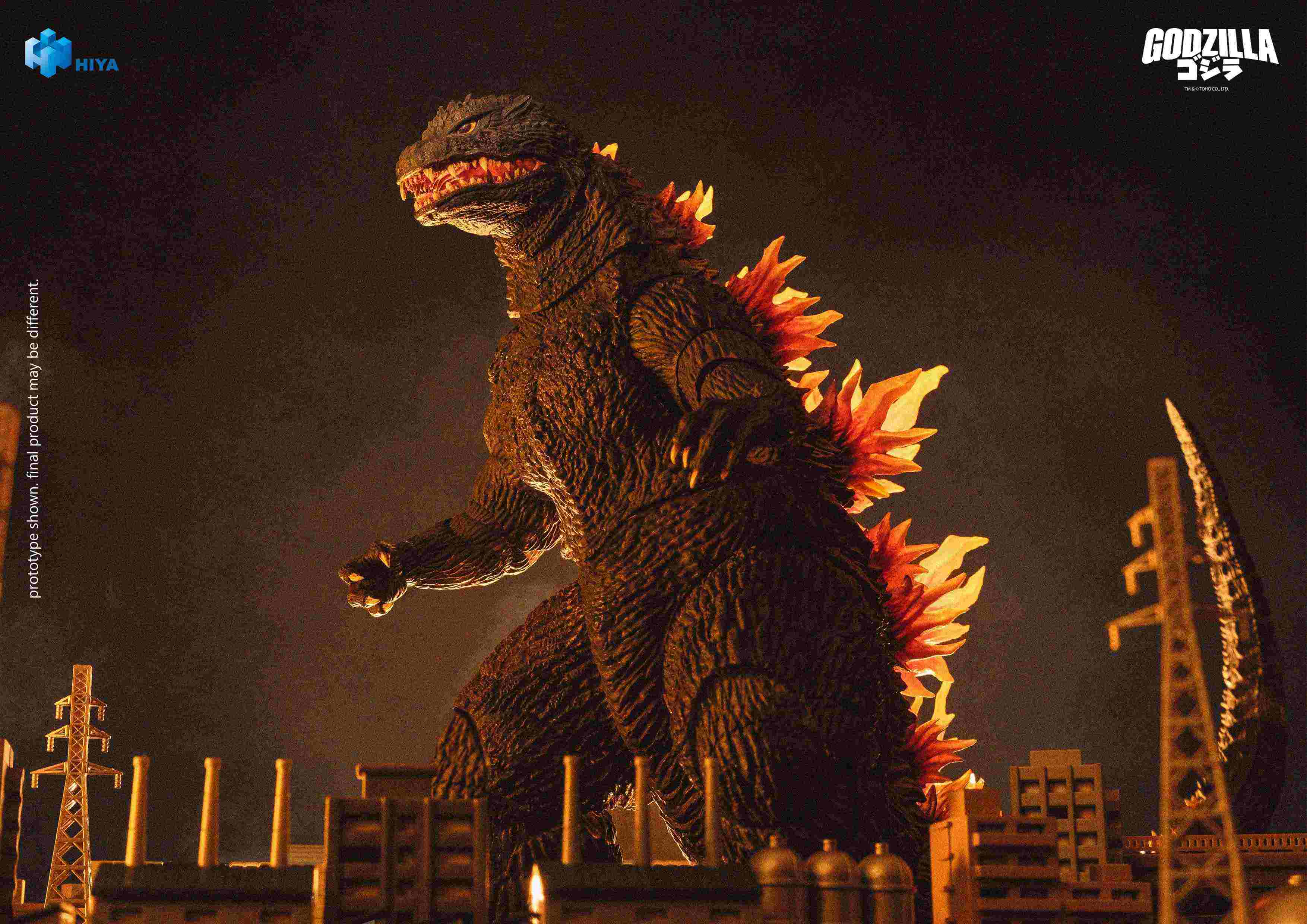 HIYA Exquisite Basic Series Non Scale 7 Inch "Godzilla 2000" Heat Ray Godzilla Action Figure