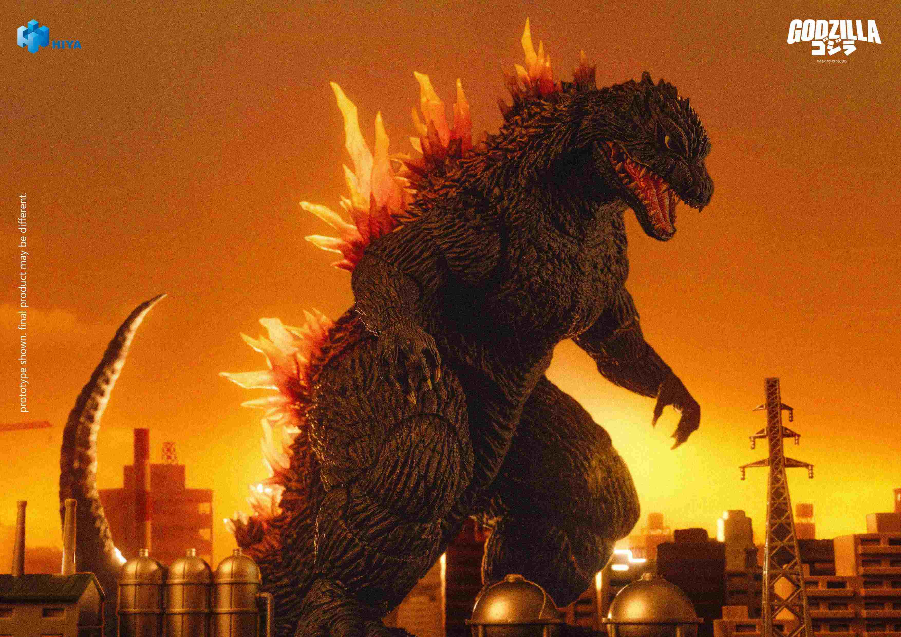 HIYA Exquisite Basic Series Non Scale 7 Inch "Godzilla 2000" Heat Ray Godzilla Action Figure