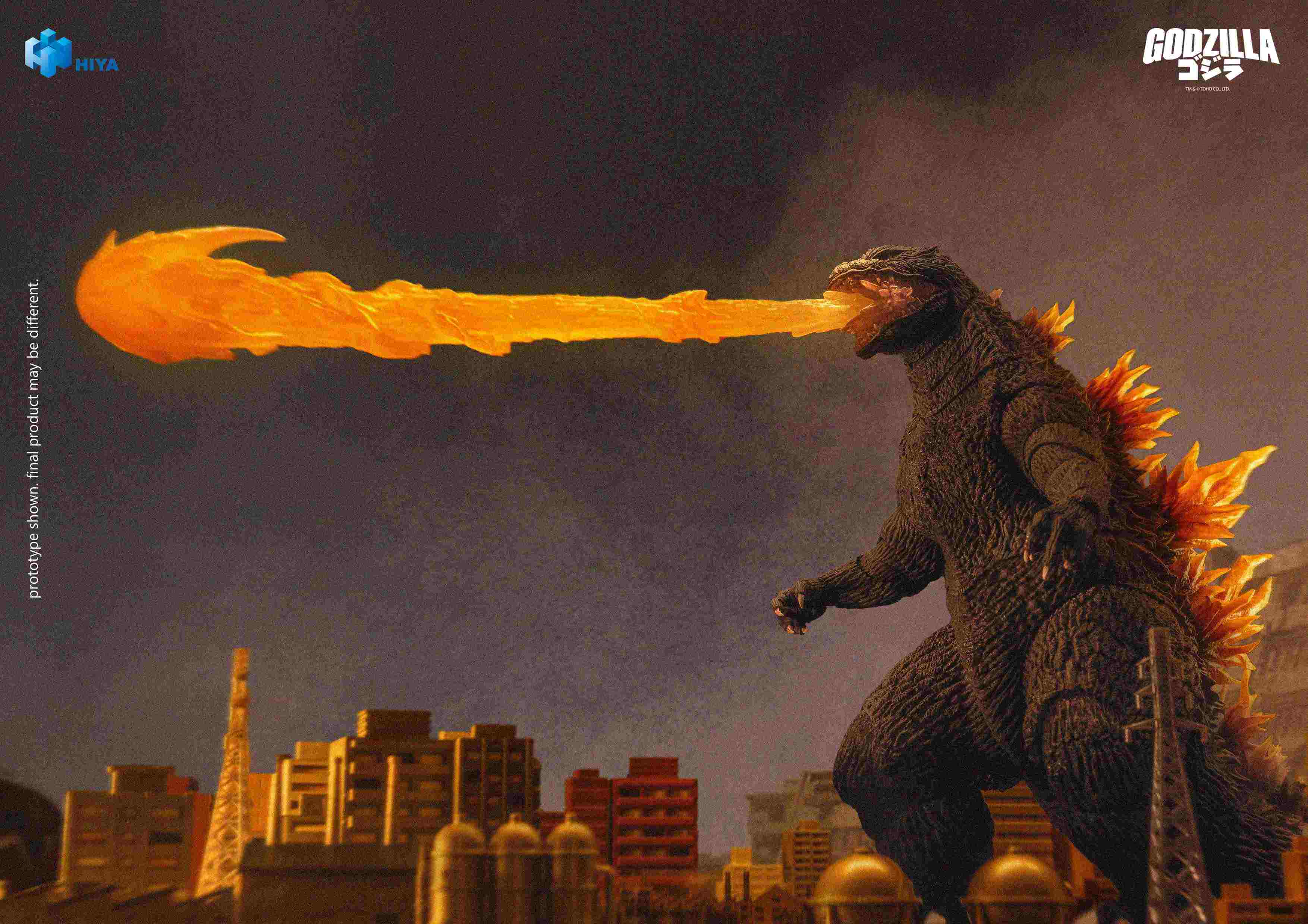 HIYA Exquisite Basic Series Non Scale 7 Inch "Godzilla 2000" Heat Ray Godzilla Action Figure