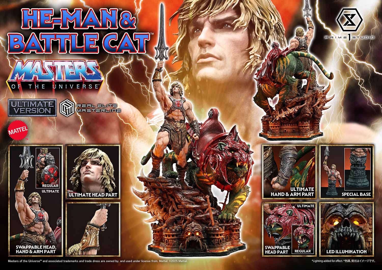 Real Elite Masterline "Masters of the Universe" He-Man & Battle Cat Ultimate Version