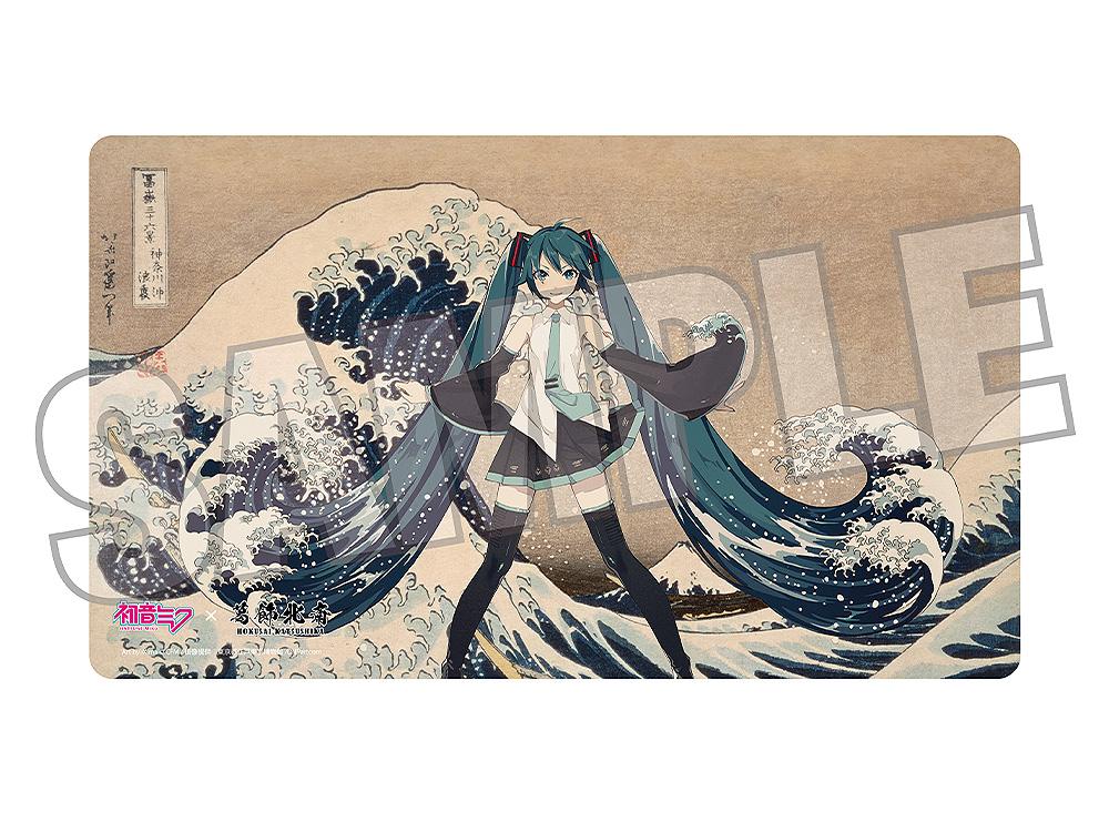 Hatsune Miku x Hokusai Katsushika iXima Desk Mat The Great Wave off Kanagawa