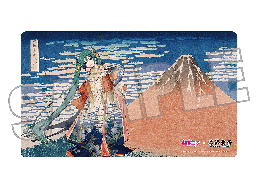 Hatsune Miku x Hokusai Katsushika iXima Desk Mat Fine Wind, Clear Morning