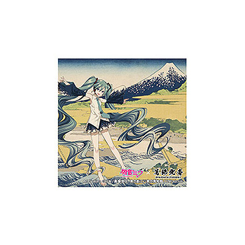 Hatsune Miku x Hokusai Katsushika iXima Sticker A Sketch of Tago Bay at Ejiri on the Tokaido