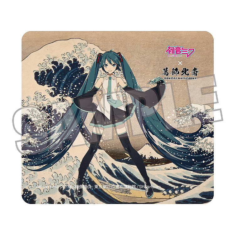 Hatsune Miku x Hokusai Katsushika iXima Mousepad The Great Wave off Kanagawa