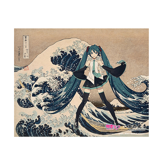 Hatsune Miku x Hokusai Katsushika iXima Canvas Art The Great Wave off Kanagawa