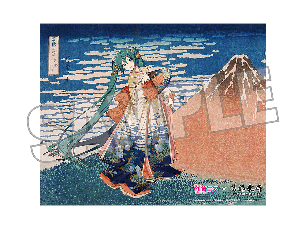 Hatsune Miku x Hokusai Katsushika iXima Canvas Art Fine Wind, Clear Morning