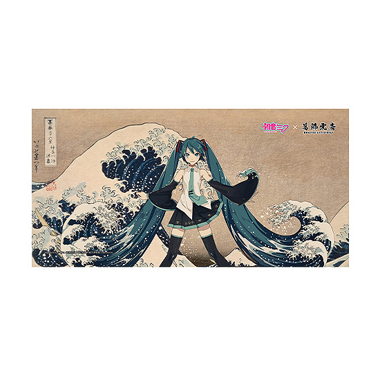 Hatsune Miku x Hokusai Katsushika iXima Bath Towel The Great Wave off Kanagawa
