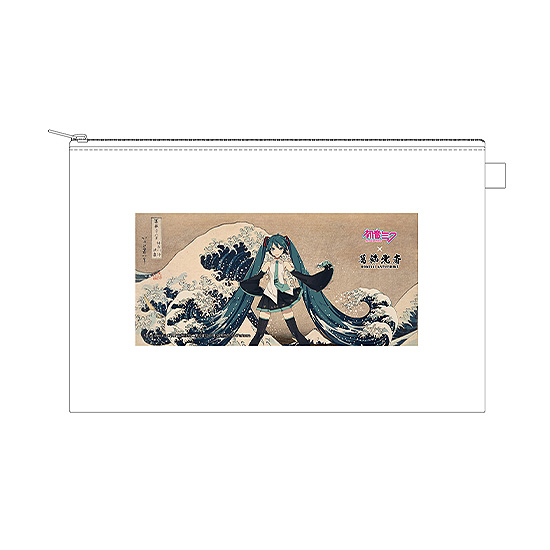 Hatsune Miku x Hokusai Katsushika iXima Pouch The Great Wave off Kanagawa