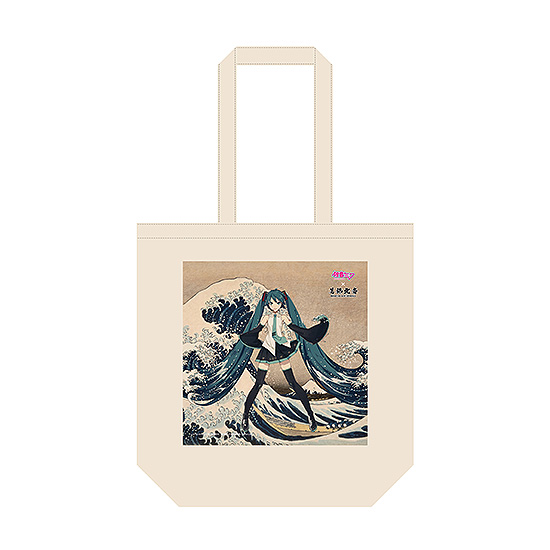 Hatsune Miku x Hokusai Katsushika iXima Tote Bag The Great Wave off Kanagawa