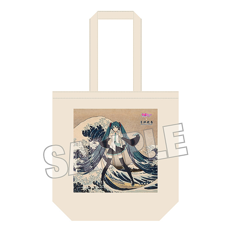 Hatsune Miku x Hokusai Katsushika iXima Tote Bag The Great Wave off Kanagawa