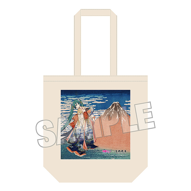 Hatsune Miku x Hokusai Katsushika iXima Tote Bag Fine Wind, Clear Morning