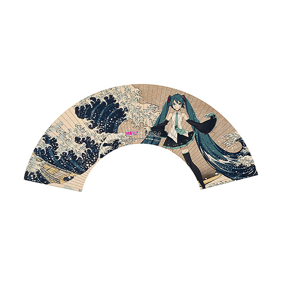 Hatsune Miku x Hokusai Katsushika iXima Hand Fan The Great Wave off Kanagawa