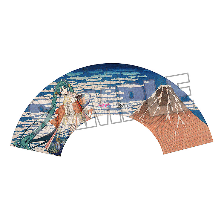 Hatsune Miku x Hokusai Katsushika iXima Hand Fan Fine Wind, Clear Morning