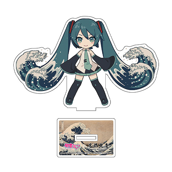 Hatsune Miku x Katsushika Hokusai iXima Die-Cut Acrylic Stand The Great Wave off Kanagawa (Chibi Character)