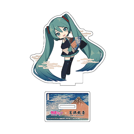Hatsune Miku x Katsushika Hokusai iXima Die-Cut Acrylic Stand Fine Wind, Clear Morning (Chibi Character)