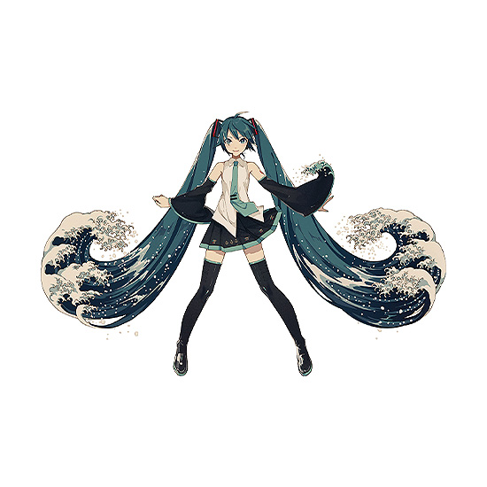 Hatsune Miku x Hokusai Katsushika Plushie Wave