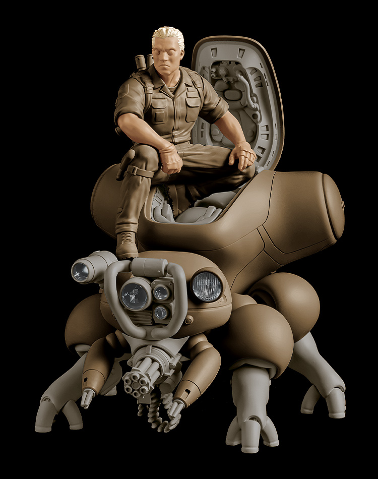 "Ghost in the Shell" (Original) PLAMAX minimum factory MF-95 Batou with Fuchikoma