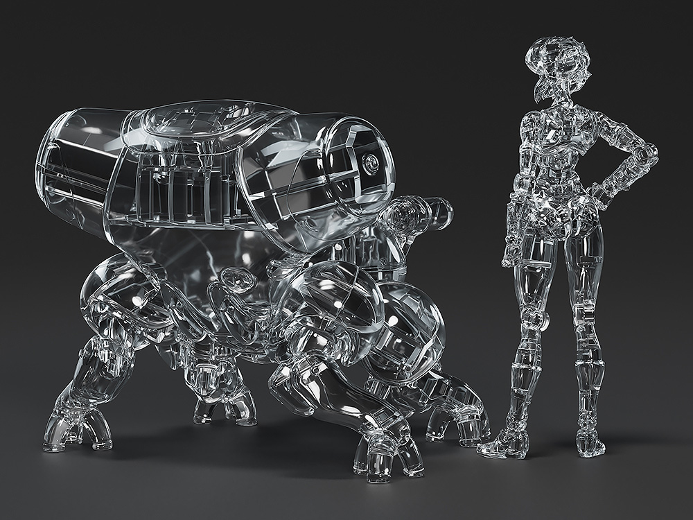 "Ghost in the Shell" (Original) PLAMAX minimum factory MF-96 Kusanagi Motoko with Fuchikoma Thermoptic Camouflage Ver.