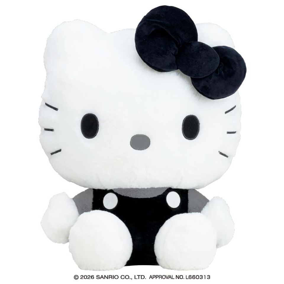 [In stock] Sanrio Hello Kitty Monochrome (Black and white) Doll GJ Plush Toy