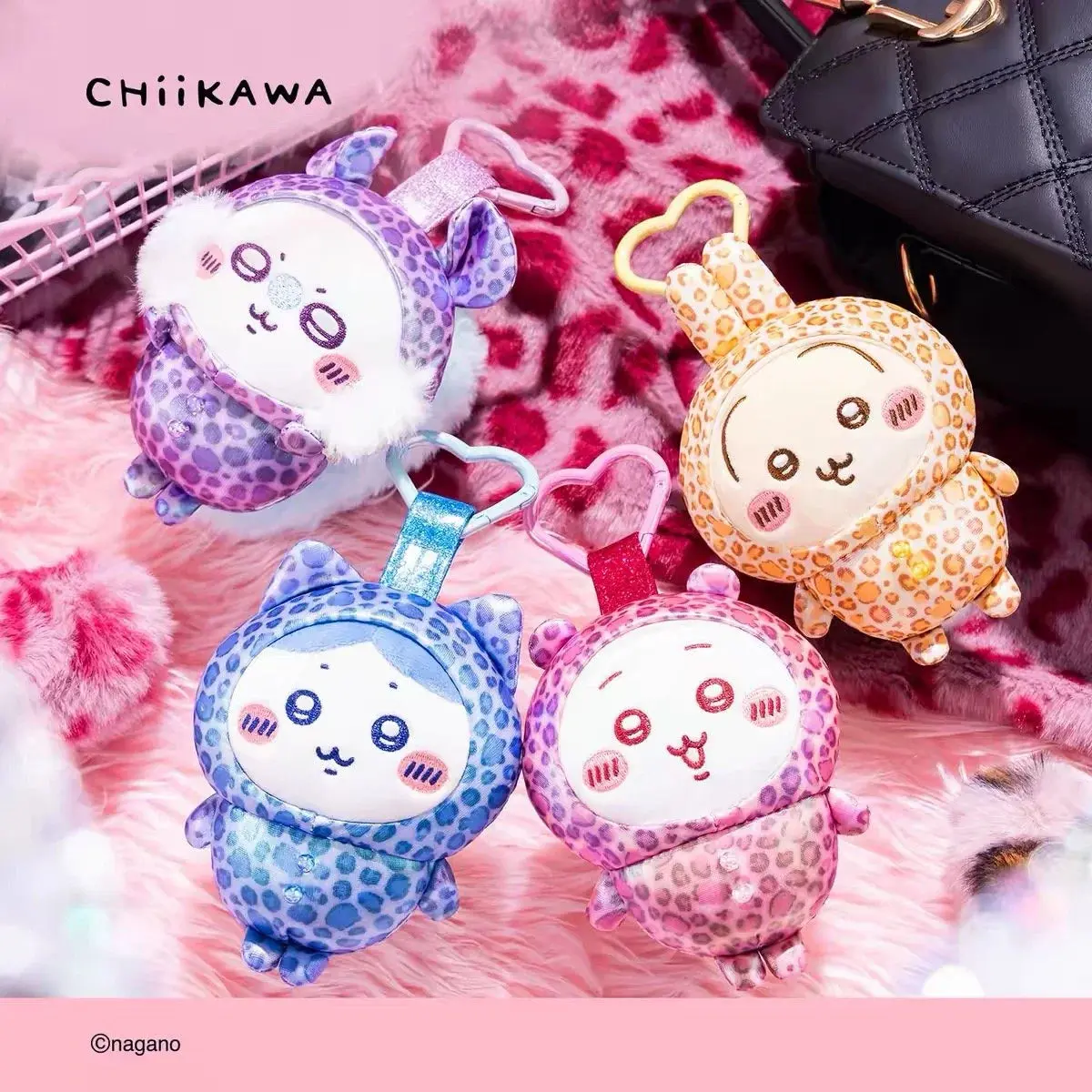 [In stock] (District Limited) Chiikawa Leopard Print Plush Mascot (Momonga)