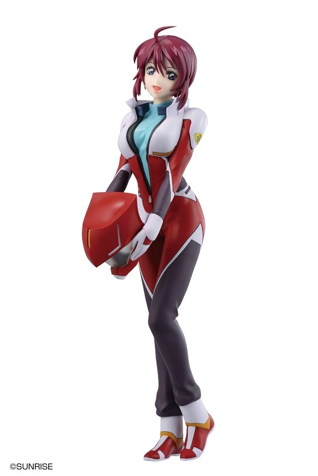 B Prize Lunamaria Hawke MASTERLISE figure in a red and black pilot suit holding a red helmet