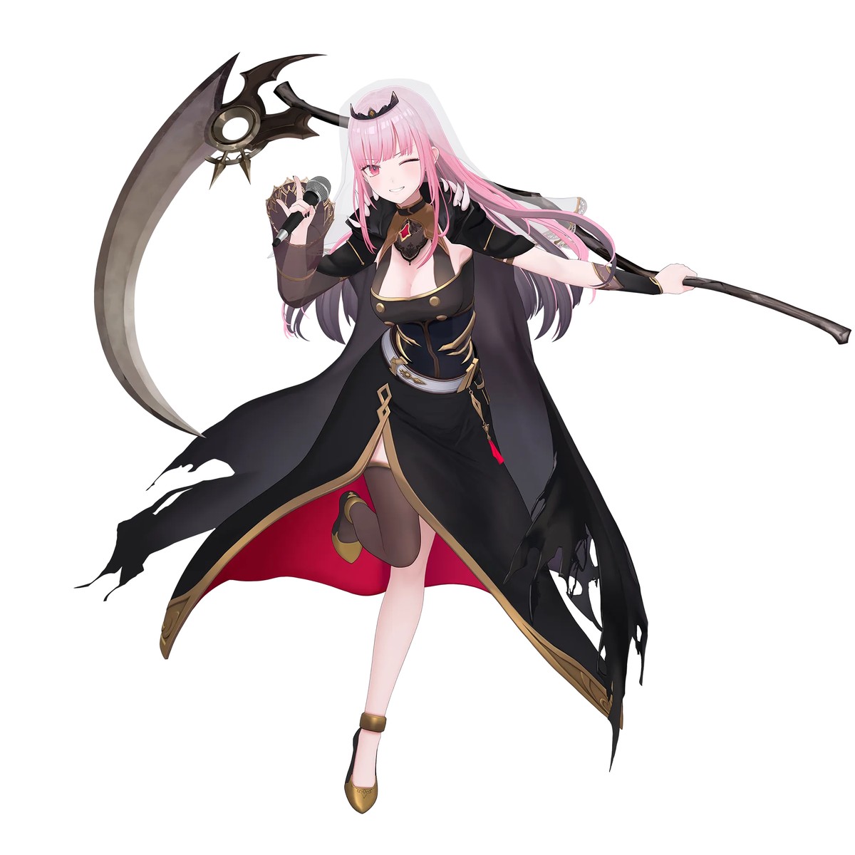 Mori Calliope official hololive English character art with scythe