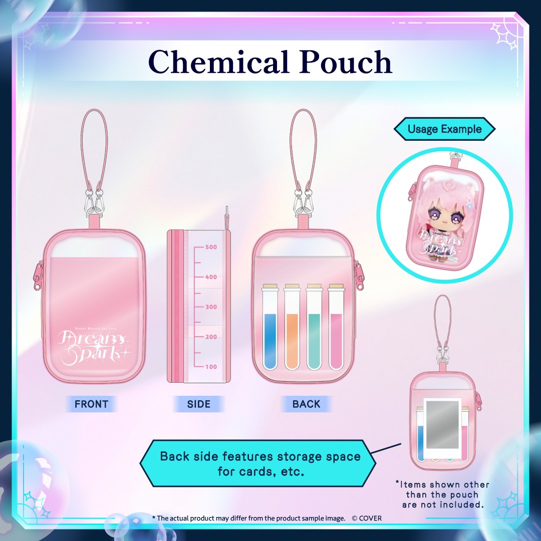 Hakui Koyori Chemical Pouch with test tube design and card pocket