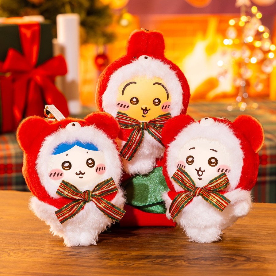 Chiikawa Kiramekko Teddy Bear Christmas mascots of Chiikawa, Hachiware and Usagi