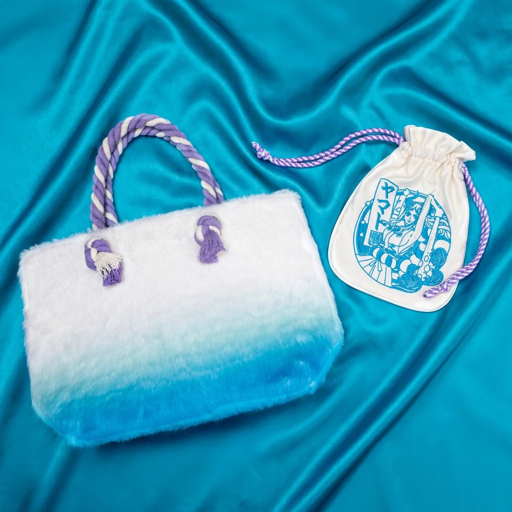 One Piece Mugiwara Store Yamato birthday Fluffy Rope Tote Bag and Smooth Embroidered Drawstring Pouch