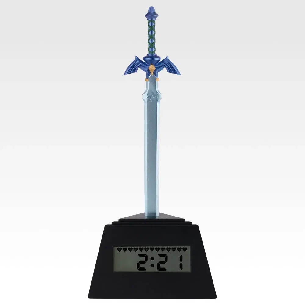 Ichiban Kuji Zelda Prize A Master Sword alarm clock with digital display