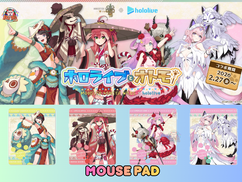 [Pre-order] CAPCOM Monster Hunter Wilds x hololive Production Vol.2 Merch - Mouse Pad