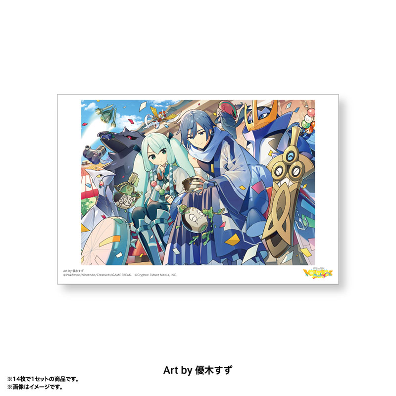 [Pre-order] Pokemon feat. Hatsune Miku PokéMiku Voltage Live - Postcard Set C (14 cards)