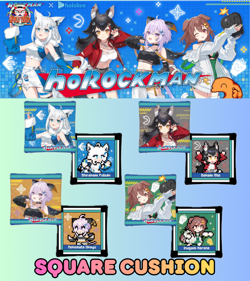[Pre-order] CAPCOM Mega Man/ Rockman x hololive Gamers Merch - Square cushions