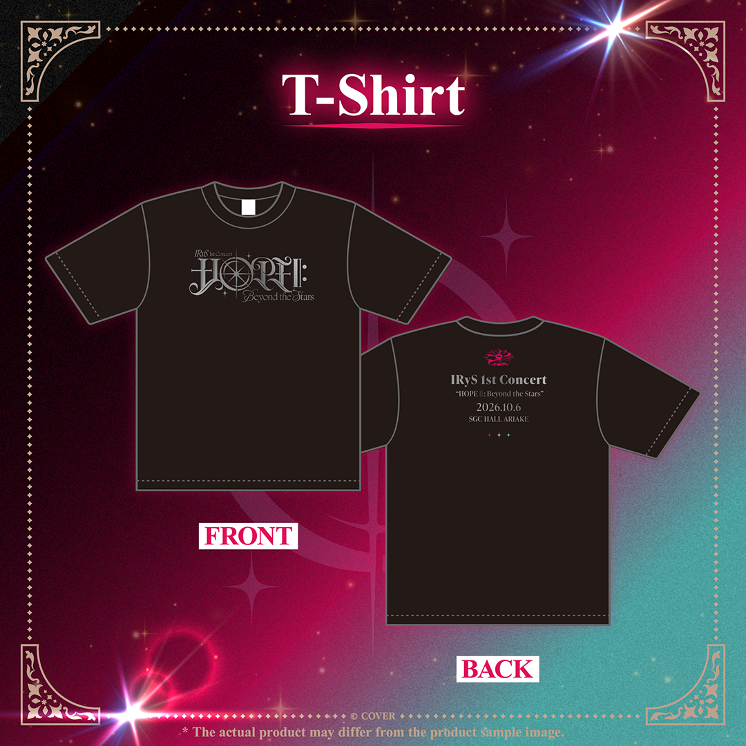[Secondary order] IRyS 1st Concert “HOPE ll: Beyond the Stars” Concert Merch (EN)