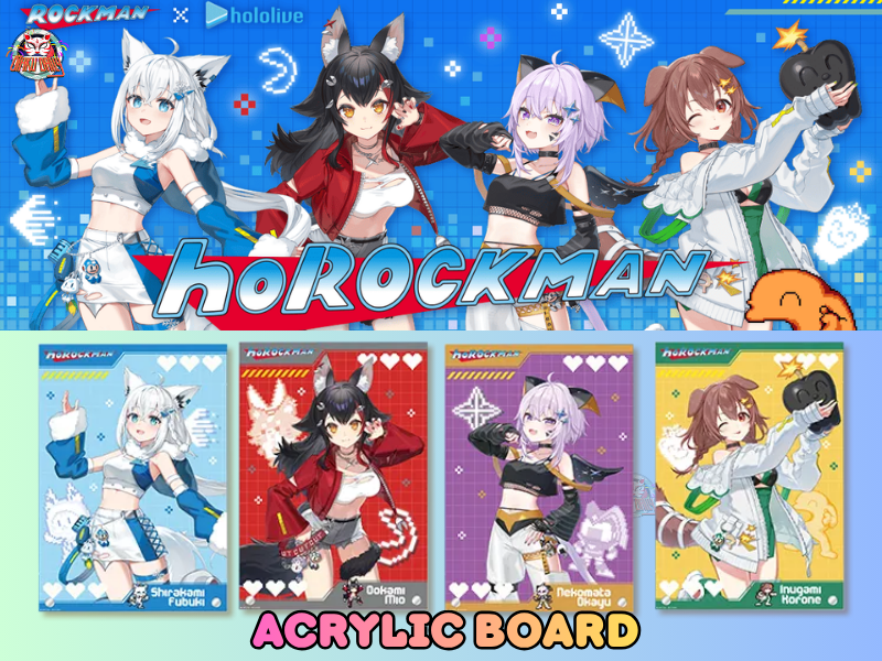 [Pre-order] CAPCOM Mega Man/ Rockman x hololive Gamers Merch - Acrylic boards