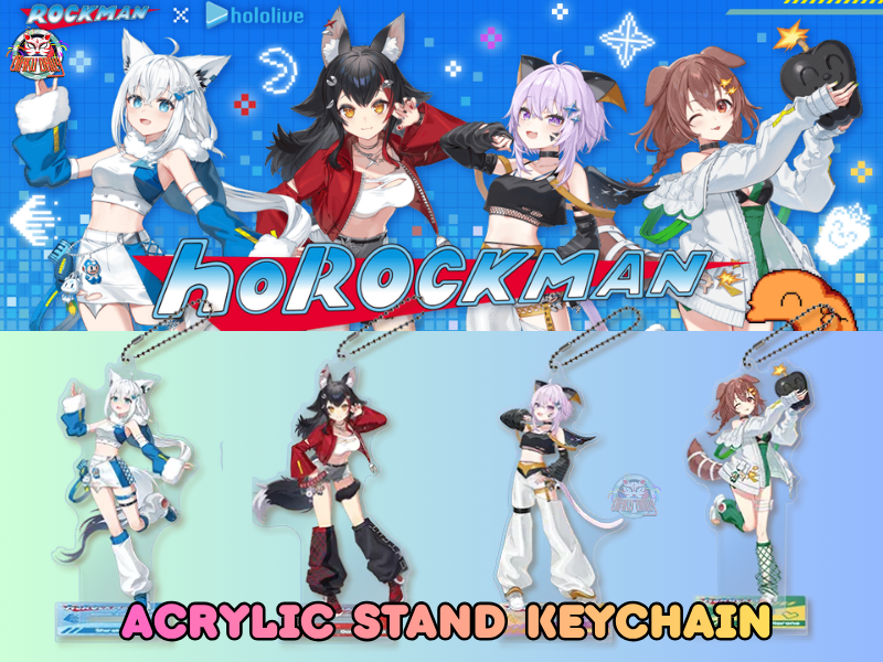 [Pre-order] CAPCOM Mega Man/ Rockman x hololive Gamers Merch - Acrylic Stand Keychain