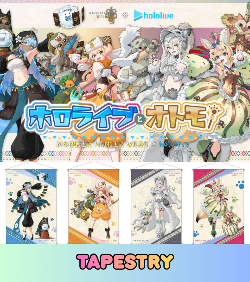 [Pre-order] CAPCOM Monster Hunter Wilds x hololive Production Vol.1 Merch - Tapestry