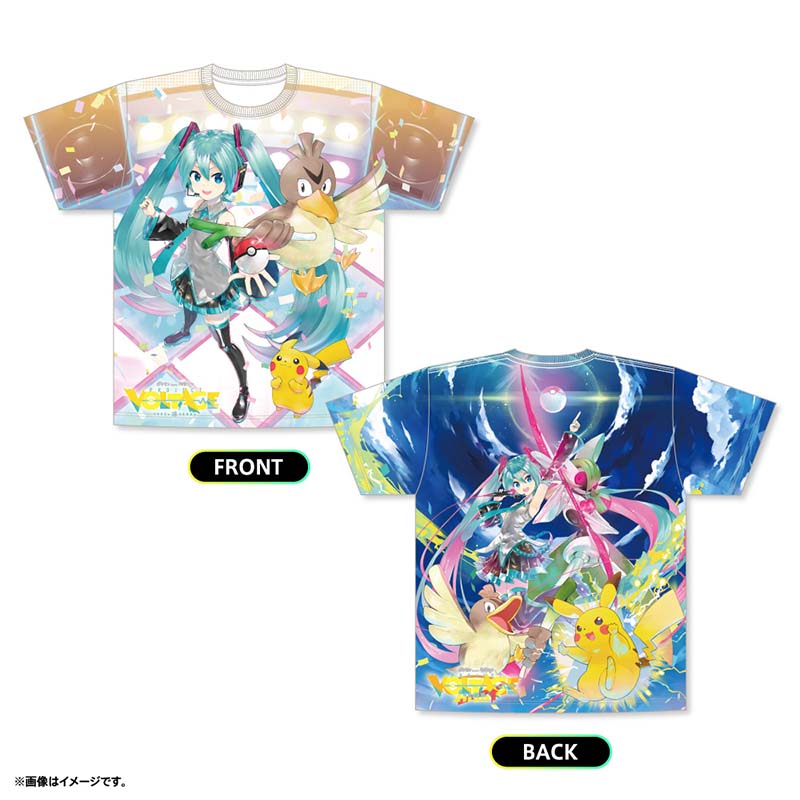 [Pre-order] Pokemon feat. Hatsune Miku PokéMiku Voltage Live - Full graphic T-shirt