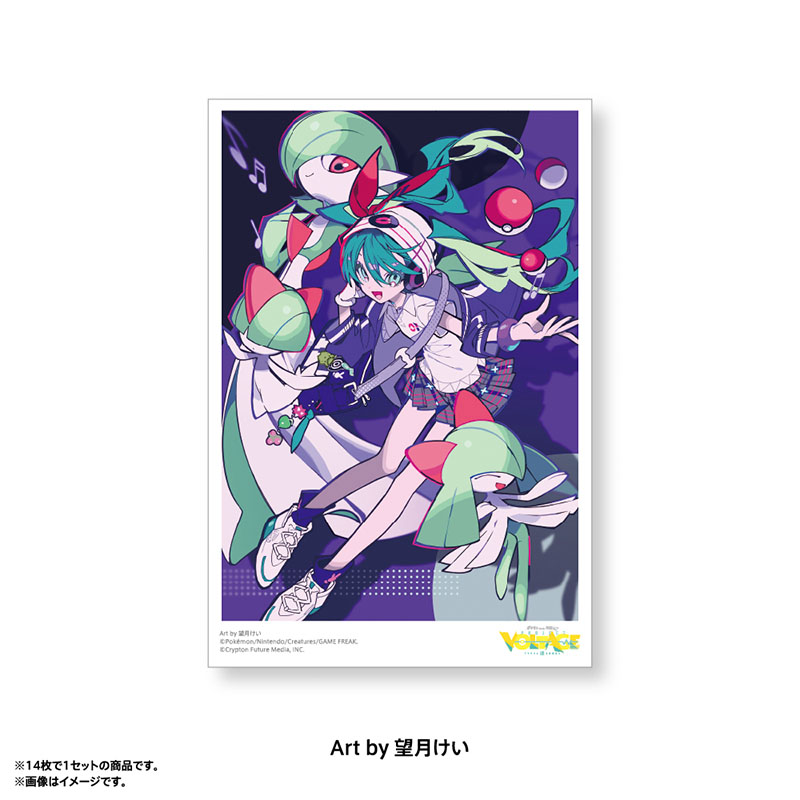 [Pre-order] Pokemon feat. Hatsune Miku PokéMiku Voltage Live - Postcard Set A (14 cards)