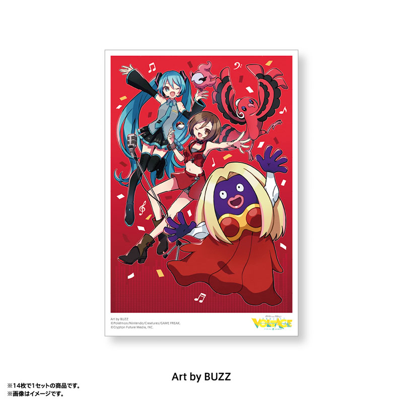 [Pre-order] Pokemon feat. Hatsune Miku PokéMiku Voltage Live - Postcard Set A (14 cards)