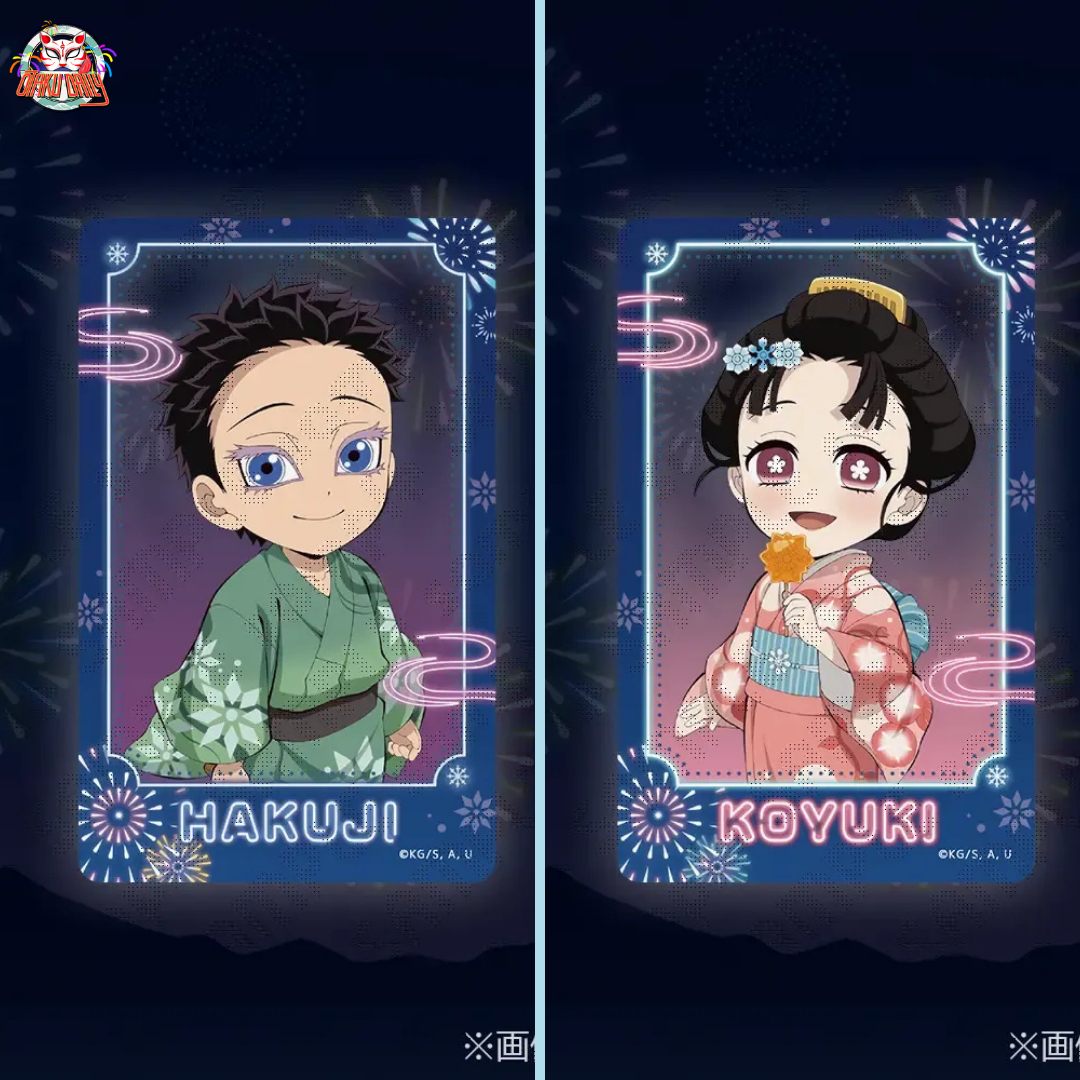 [In stock] "Demon Slayer: Kimetsu no Yaiba" Fireworks Festival 2025 - Acrylic clear card - Hakuji and Koyuki (set of 2)