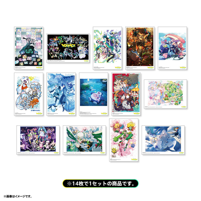 [Pre-order] Pokemon feat. Hatsune Miku PokéMiku Voltage Live - Postcard Set B (14 cards)