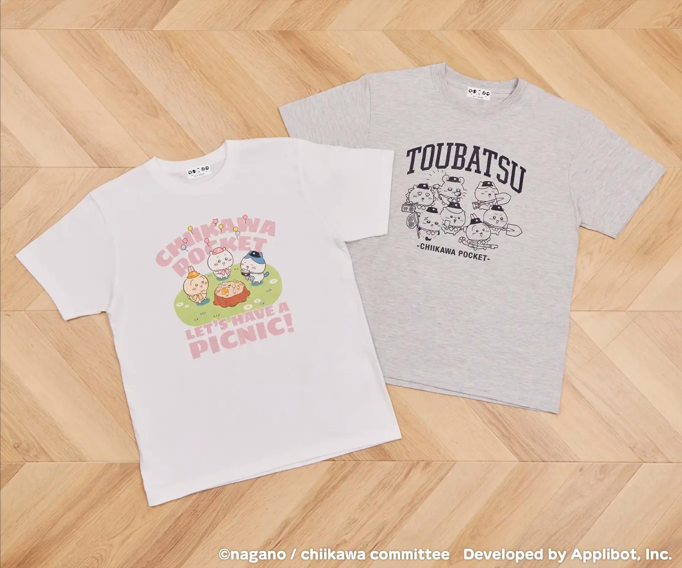 [Pre-order] "Chiikawa" Chiikawa Pocket Pinic T-shirt - Grey