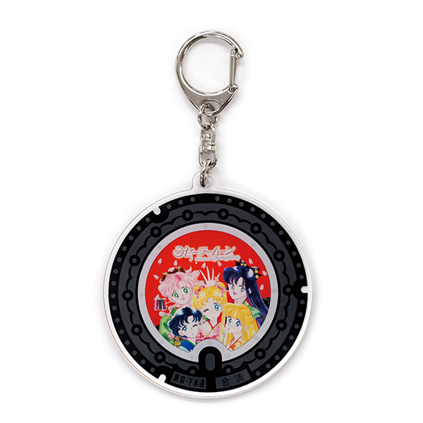 [Pre-order] "Pretty Guardian Sailor Moon" Official Store Minato Ward Design Manhole Acrylic Keychains Usagi & Ami & Rei & Makoto & Minako