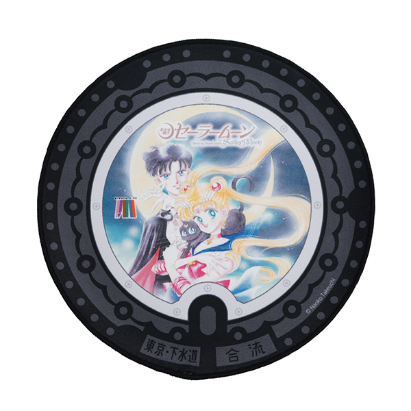 [Pre-order] "Pretty Guardian Sailor Moon" Official Store Minato Ward Design Manhole Round Towel Sailor Moon & Tuxedo Mask