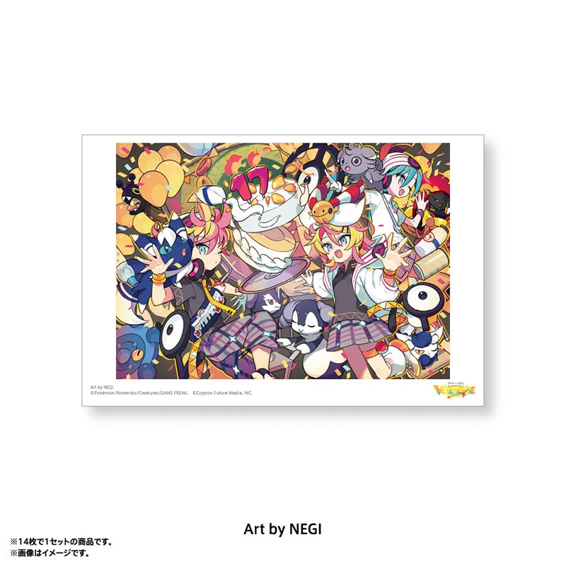 [Pre-order] Pokemon feat. Hatsune Miku PokéMiku Voltage Live - Postcard Set C (14 cards)