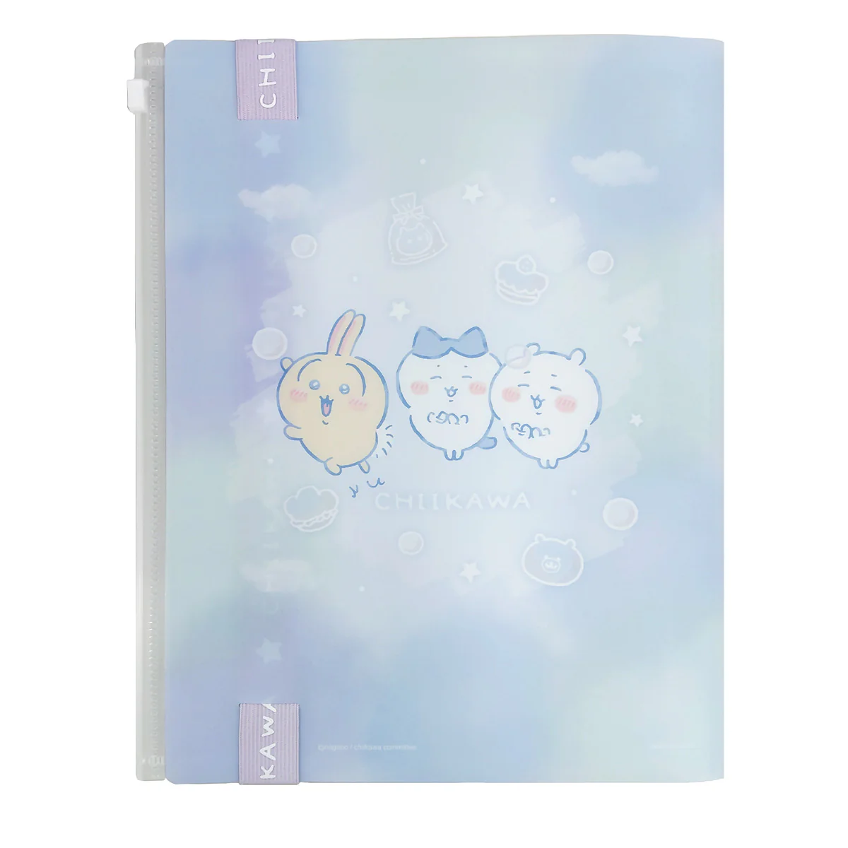 [In stock] "Chiikawa" 6-page clear file with logo tape (sparkling bubbles)
